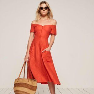 Reformation Mariposa Linen Tencel Dress